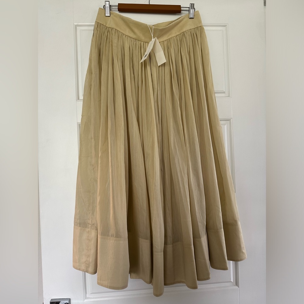 Size 12 Cotton Silk Midi Skirt